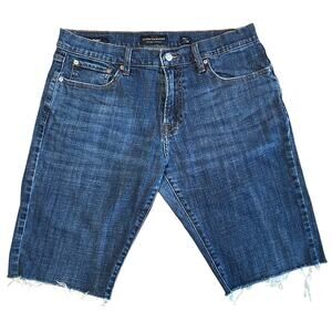 Lucky Brand Jean Shorts Mens Sz 34 Blue Dark Wash 221